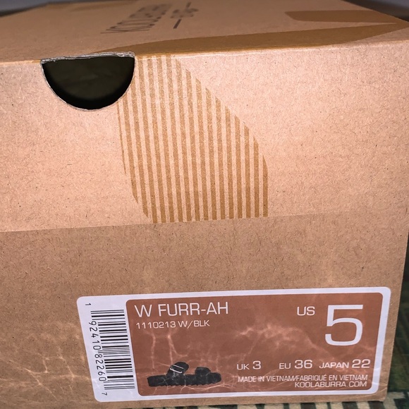 KOOLABURRA by UGG - W FURR-AH in Black Size 5W Brand New Sandal FAUX FUR - Picture 3 of 8